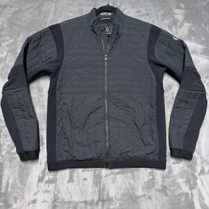 Aether Quilted Primaloft Jacket Mens Medium Black Full Zip BOND 4631